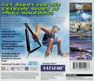 BursTrick - Wake Boarding!! (US) box cover back